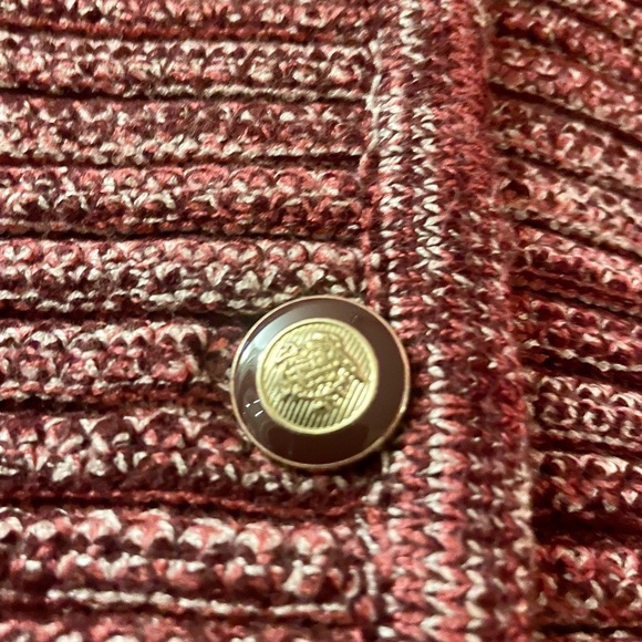 Joie Burgundy Textured Knit Cardigan - Picture 4 of 6